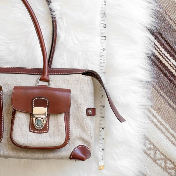 Dooney & Bourke Anniversary Signature Double Pocket Satchel Handbag - Picture 13 of 16